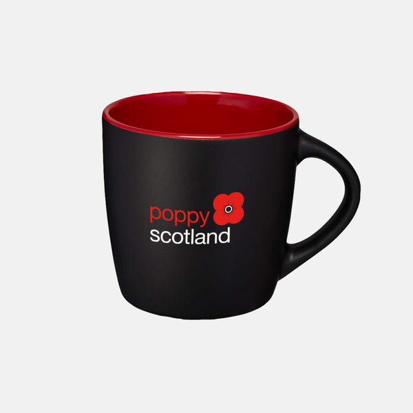 Contrast Ceramic Mug | Black/Red | Poppyscotland