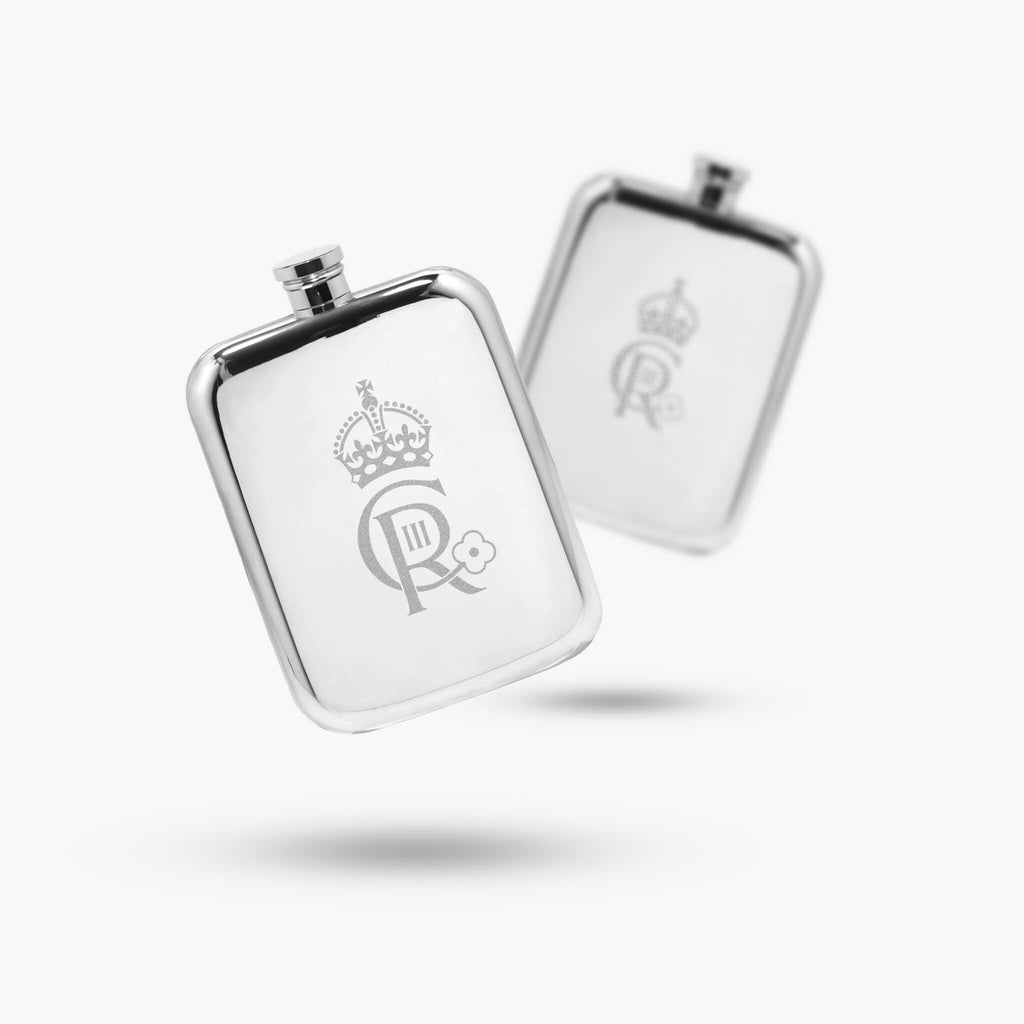 Poppyscotland King Charles III Pewter Hip Flask
