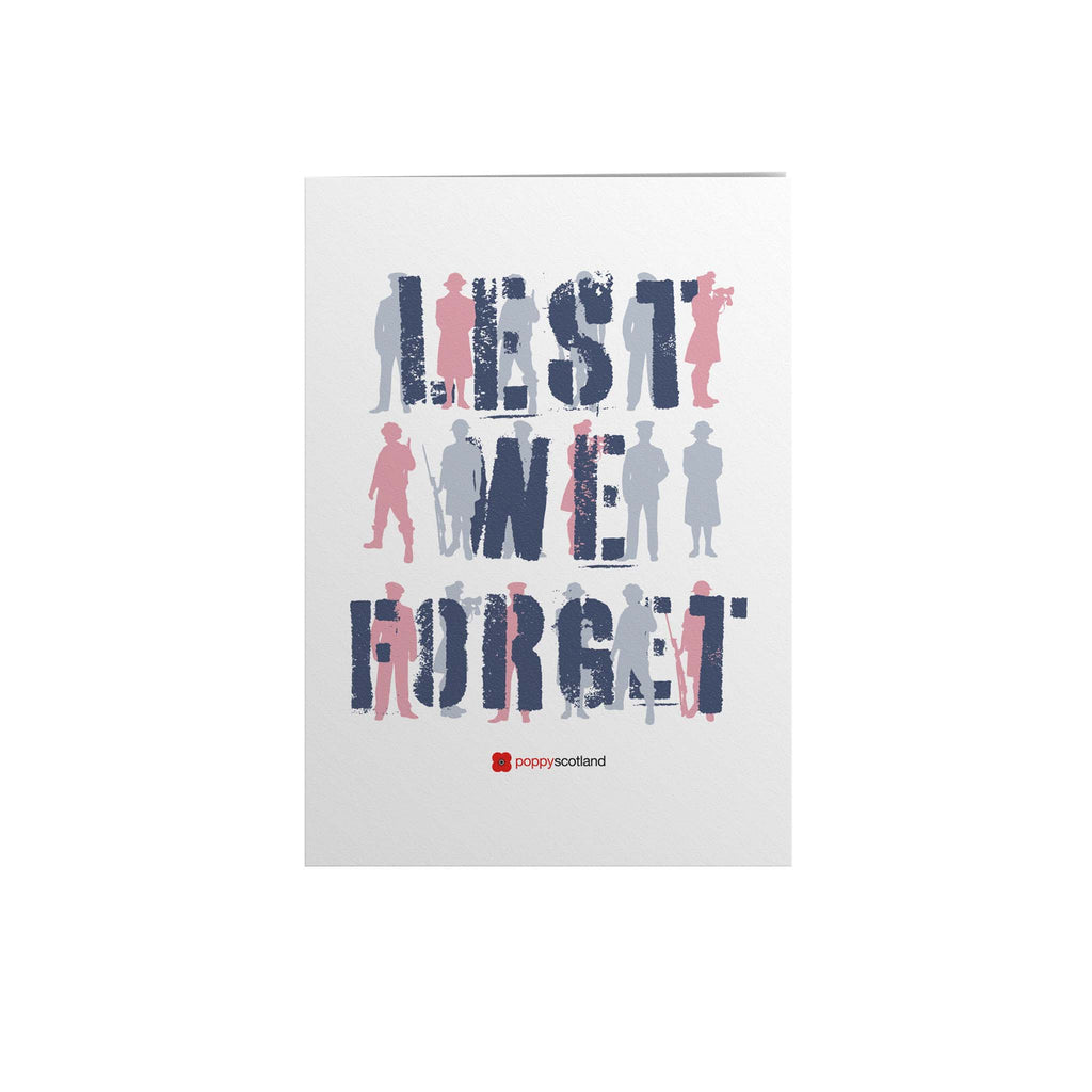 White Poppyscotland A5 Lest We Forget Greetings Card