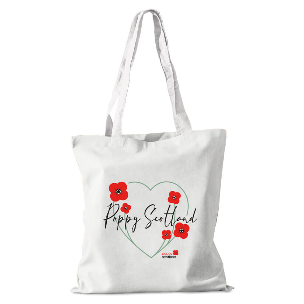poppyscotland cotton shopper bag white