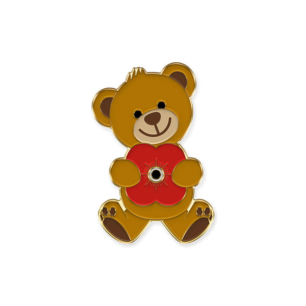 poppyscotland teddy bear pin badge 20N