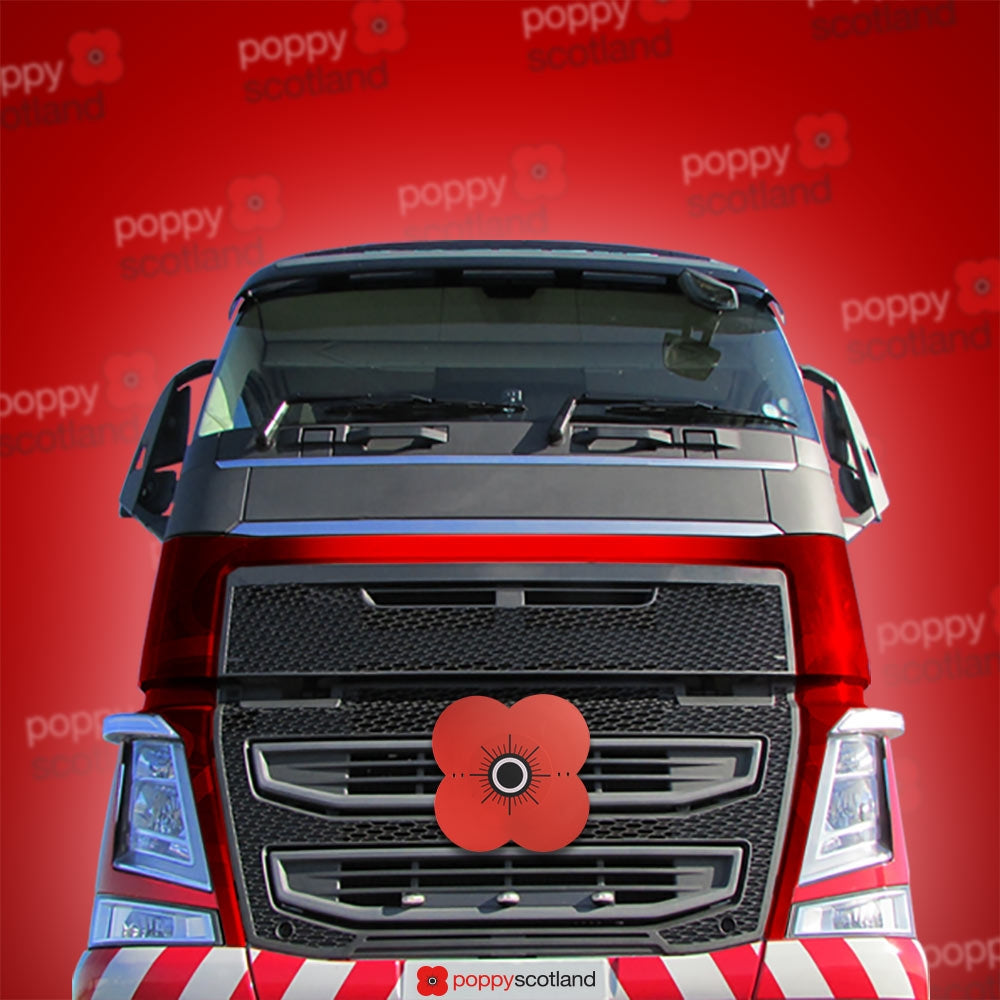 Poppyscotland Truck Poppy attached to truck