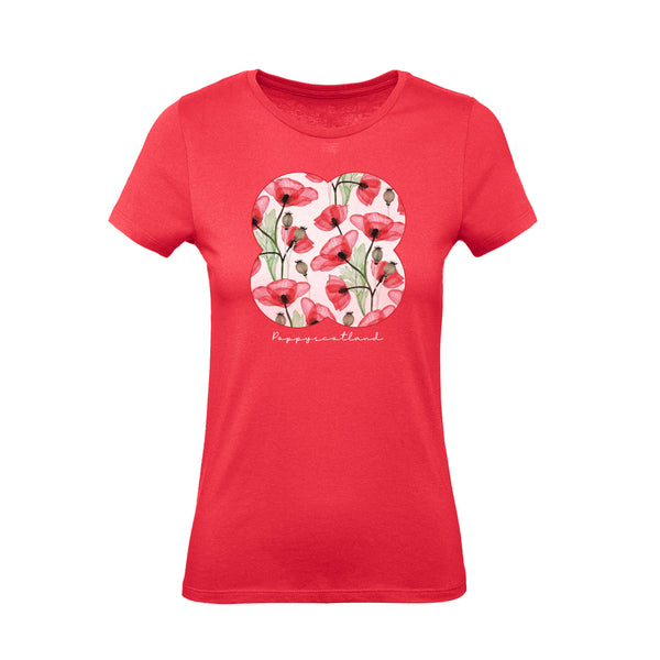 Wild Poppies Fitted T-Shirt | Poppyscotland